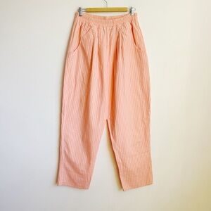1980s pastel peach super high rise trousers